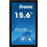 iiyama ProLite TF1634MC-B8X computerskærm 39,6 cm (15.6") 1920 x 1080 pixel Fuld HD LED Berøringsskærm Multibruger Sort, Offentlig visning Sort, 39,6 cm (15.6"), 1920 x 1080 pixel, Fuld HD, LED, Sort