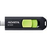 ADATA UC300 USB-nøgle 64 GB USB Type-C 3.2 Gen 1 (3.1 Gen 1) Sort, Grøn, USB-stik Sort/Grøn, 64 GB, USB Type-C, 3.2 Gen 1 (3.1 Gen 1), 100 MB/s, Glide, Sort, Grøn