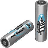 Ansmann Blister 4 X Accu, AA, 2700mAh AA / HR6 Nikkel-Metalhydrid (NiMH), Batteri Sølv, AA, 2700mAh, AA / HR6, Nikkel-Metalhydrid (NiMH), 1,2 V, 2700 mAh, Blå