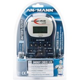 Ansmann ENERGY CHECK LCD batteritester, Måleinstrument Blå/Hvid
