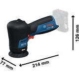 Bosch Batteri-polermaskine GPO 12V-77 Professional solo, 12 Volt Blå/Sort