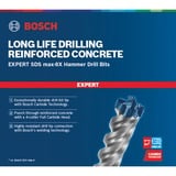 Bosch Expert SDS Max-8X Hammer drill bit 1 stk, Boremaskine Borehammer, Hammer drill bit, 1,6 cm, 540 mm, Beton, Sten, 40 cm