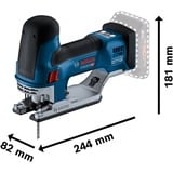 Bosch GST 18V-155 SC Professional, 06015B0002, Stiksav Blå/Sort