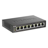 D-Link DGS-1008P/E netværksswitch Ikke administreret L2 Gigabit Ethernet (10/100/1000) Strøm over Ethernet (PoE) Desktop Sort Sort, Ikke administreret, L2, Gigabit Ethernet (10/100/1000), Fuld duplex, Strøm over Ethernet (PoE), Desktop