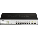 D-Link DGS-1210-10P Administreret L2 Gigabit Ethernet (10/100/1000) Strøm over Ethernet (PoE) 1U Sort, Switch grå/Sort, Administreret, L2, Gigabit Ethernet (10/100/1000), Strøm over Ethernet (PoE), Stativ-montering, 1U
