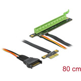 DeLOCK Riserkort PCIe x1>x16 med fleksibelt kabel 80 cm, Riser kort 
