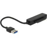DeLOCK USB 3.2 Gen 1 Konverter, USB-A stik > SATA 22-pin stik Sort