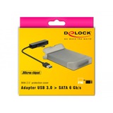 DeLOCK USB 3.2 Gen 1 Konverter, USB-A stik > SATA 22-pin stik Sort