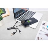 Digitus 3-i-1 opladerkabel, USB-A 2.0 > Lightning + USB-C + Micro-USB Sort
