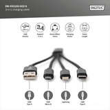 Digitus DB-300160-002-S, Kabel Sort