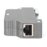 Digitus PoE overspændingsbeskyttelse (RJ-45), DIN-skinne montering, Overspænding beskyttelse grå