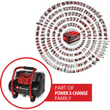 EINHELL Power X-Change batterikompressor TE-AC 36/150 Li OF - Solo, 36 Volt (2x18V) Sort/Rød