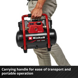 EINHELL Power X-Change batterikompressor TE-AC 36/150 Li OF - Solo, 36 Volt (2x18V) Sort/Rød