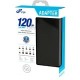 FSP NB Slim PRO strømadapter og vekselret Indendørs 120 W Sort, Strømforsyning Sort, Laptop, Indendørs, 100 - 240 V, 50/60 Hz, 120 W, 19 V