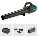 GARDENA PowerJet 18V P4A batteridreven løvblæser Sort, Blå, Orange 19 V Lithium-Ion (Li-Ion) grå/Turkis, Håndholdt blæser, Sort, Blå, Orange, Blæse, Elektrisk, 96 dB, 19 V