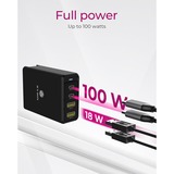 ICY BOX IB-PS104-PD, Oplader Sort