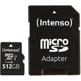 Intenso microSD 512GB UHS-I Perf CL10| Performance Klasse 10, Hukommelseskort Sort, 512 GB, MicroSD, Klasse 10, UHS-I, Class 1 (U1), Stødresistent, Temperaturbestandigt, Vandtæt, Røntgenbestandig