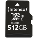 Intenso microSD 512GB UHS-I Perf CL10| Performance Klasse 10, Hukommelseskort Sort, 512 GB, MicroSD, Klasse 10, UHS-I, Class 1 (U1), Stødresistent, Temperaturbestandigt, Vandtæt, Røntgenbestandig