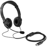 Kensington USB Hi-Fi-hovedtelefoner med mikrofon- og lydstyrkekontrol, Headset Sort, Ledningsført, Kontor/Callcenter, Headset, Sort
