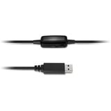 Kensington USB Hi-Fi-hovedtelefoner med mikrofon- og lydstyrkekontrol, Headset Sort, Ledningsført, Kontor/Callcenter, Headset, Sort