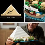 LEGO Architecture Den store pyramide i Giza, Bygge legetøj Byggesæt, 18 År, Plast, 1476 stk, 2,47 kg