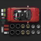Mattel Brick Shop Hot Wheels '90 Acura NSX, Bygge legetøj Byggesæt, 10 År, Plast, 276 stk, 850 g