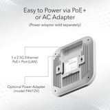 Netgear WAX620 3600 Mbit/s Hvid Strøm over Ethernet (PoE), Adgangspunktet Hvid, 2.4 GHz, 5 GHz, 3600 Mbit/s, EAP-TLS, PEAP, SSL/TLS, TTLS, WPA, WPA2, WPA3, 100,1000,2500 Mbit/s
