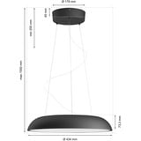 Philips Hue White Ambiance Amaze Pendelampe, LED lys Sort