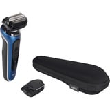 Procter & Gamble Series 6 62-B1200s, Shaver Blå/Sort, Folie shaver, Blå, Rustfrit stål, Knapper, Batteri, Indbygget batteri