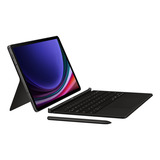 SAMSUNG EF-DX725 QWERTZ Tysk Pogo Pin Sort, Tablet Cover Sort, QWERTZ, Tysk, Touchpad, Samsung, Galaxy Tab S9, Galaxy Tab S9 FE, Sort