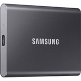 Samsung Portable SSD T7 2 TB USB Type-C 3.2 Gen 2 (3.1 Gen 2) Grå, Solid state-drev grå, 2 TB, USB Type-C, 3.2 Gen 2 (3.1 Gen 2), 1050 MB/s, Beskyttelse af adgangskode, Grå