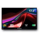Verbatim 32239 computerskærm 43,9 cm (17.3") 3840 x 2160 pixel 4K Ultra HD LCD Berøringsskærm Sort, LED-skærm Sort, 43,9 cm (17.3"), 3840 x 2160 pixel, 4K Ultra HD, LCD, 6 ms, Sort