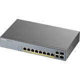 Zyxel GS1350-12HP-EU0101F netværksswitch Administreret L2 Gigabit Ethernet (10/100/1000) Strøm over Ethernet (PoE) Grå Administreret, L2, Gigabit Ethernet (10/100/1000), Strøm over Ethernet (PoE), Stativ-montering