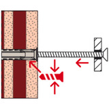 fischer Expansionspløk SX Plus 10x80, Dyvel Lys grå