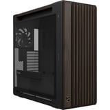 ASUS PROART PA602 WALNUT WOOD TG PWM MODERN BLACK, Towerkabinet Brown/træ, Midi Tower, PC, Sort, Træ, ATX, DTX, EATX, micro ATX, Mini-DTX, Mini-ITX, Metal, Træ, Spil