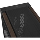ASUS PROART PA602 WALNUT WOOD TG PWM MODERN BLACK, Towerkabinet Brown/træ, Midi Tower, PC, Sort, Træ, ATX, DTX, EATX, micro ATX, Mini-DTX, Mini-ITX, Metal, Træ, Spil