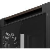 ASUS PROART PA602 WALNUT WOOD TG PWM MODERN BLACK, Towerkabinet Brown/træ, Midi Tower, PC, Sort, Træ, ATX, DTX, EATX, micro ATX, Mini-DTX, Mini-ITX, Metal, Træ, Spil