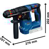 Bosch Batteridrevet borehammer GBH 18V-18 X Professional solo, 18Volt Blå/Sort