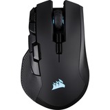Corsair IRONCLAW RGB mus Højre hånd RF Wireless + Bluetooth + USB Type-A Optisk 18000 dpi, Gaming mus Sort, Højre hånd, Optisk, RF Wireless + Bluetooth + USB Type-A, 18000 dpi, Sort