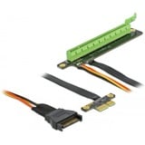 DeLOCK 85762 interface-kort/adapter Intern PCIe, Riser kort PCIe, PCIe, Sort, Grøn, 0,3 m, 1 stk