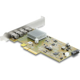 DeLOCK PCI-E x4 kort til 2x USB-C 40Gbps / 2x MiniDisplay LP, Interface card 