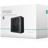 DeepCool PF600 enhed til strømforsyning 600 W 20+4 pin ATX ATX Sort, PC strømforsyning Sort, 600 W, 220 - 240 V, 50 Hz, 100 W, 576 W, 100 W