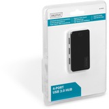 Digitus DA-70231 interface hub 5000 Mbit/s Sort, Sølv, USB hub Sort, USB 3.2 Gen 1 (3.1 Gen 1) Type-A, 5000 Mbit/s, Sort, Sølv, Kina, 5 V, Windows 7 Home Premium, Windows Vista Home Premium, Windows XP Home