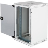 Digitus DN-1019 stativ 10U Vægmonteret stativ Grå, IT kabinet Lys grå, Vægmonteret stativ, 10U, 30 kg, Nøglelås, Forbedret kabelstyring, 10,3 kg