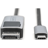 Digitus USB4 Gen 2x2 adapterkabel USB-C > DisplayPort Sort/grå