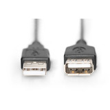 Digitus USB 2.0 forlængerledning, USB-A stik > USB-A hunstik Sort