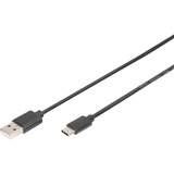 Digitus USB 2.0 tilslutningskabel USB-A > USB-C Sort