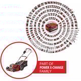 EINHELL Professionel batteridrevet plæneklipper GP-CM 36/47 S Li BL, 36 Volt (2x18 Volt) Rød/Sort