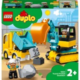 LEGO DUPLO Lastbil og gravemaskine på larvefødder, Bygge legetøj Byggesæt, 2 År, 20 stk, 604 g