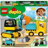 LEGO DUPLO Lastbil og gravemaskine på larvefødder, Bygge legetøj Byggesæt, 2 År, 20 stk, 604 g